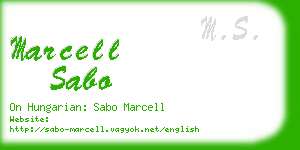 marcell sabo business card